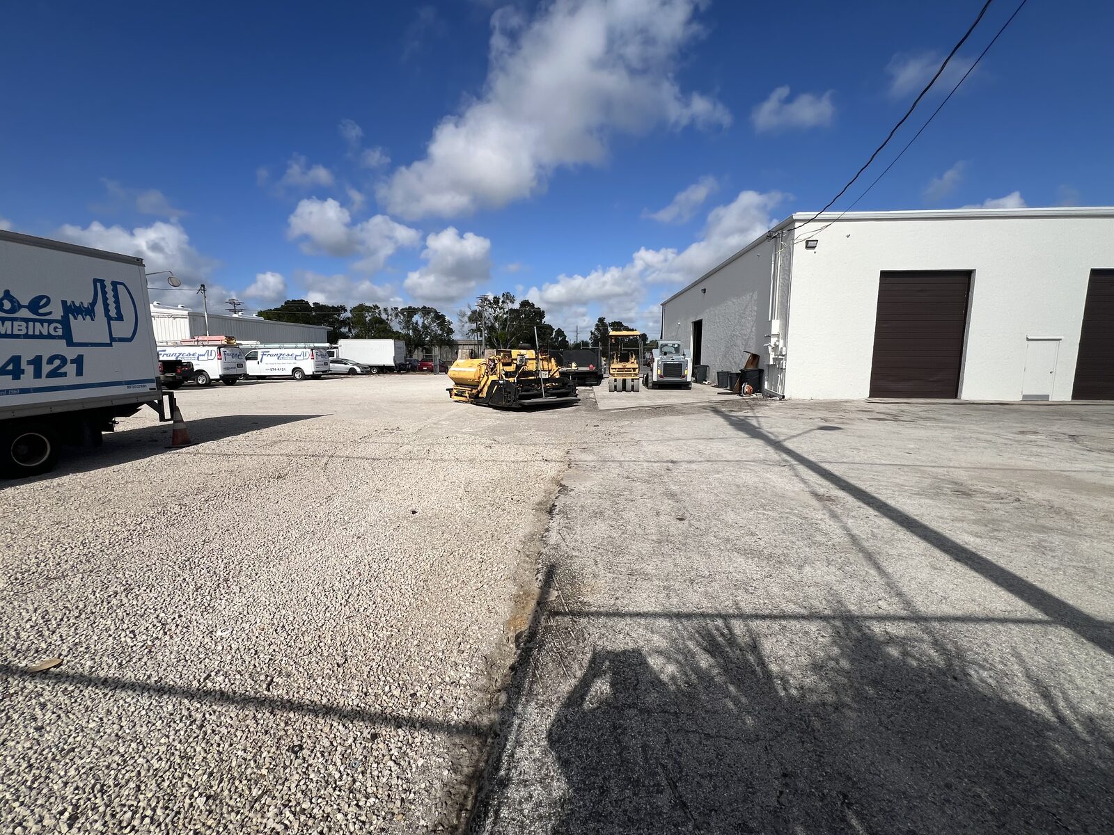 Graded and compacted base prepared for new asphalt paving